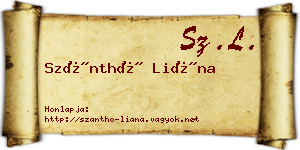 Szánthó Liána névjegykártya