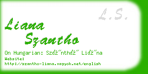 liana szantho business card